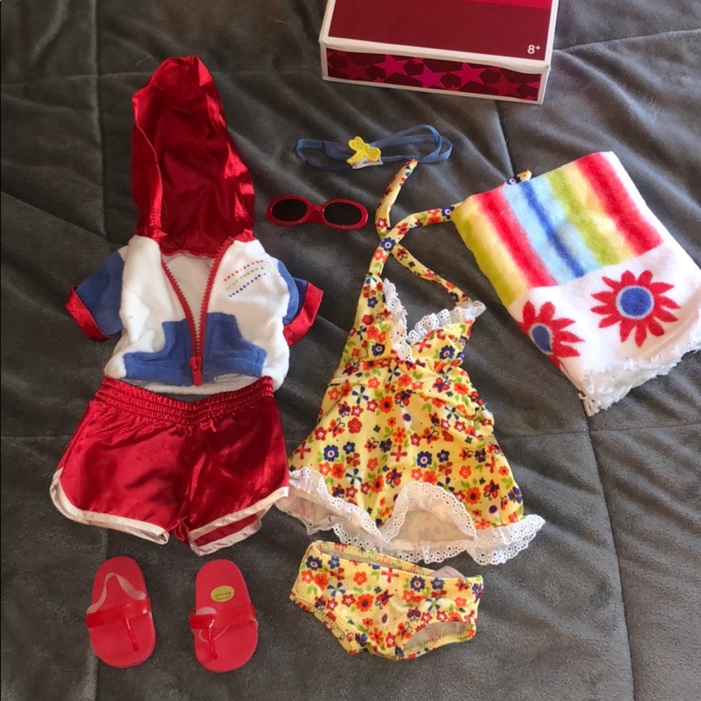 american girl doll beach set